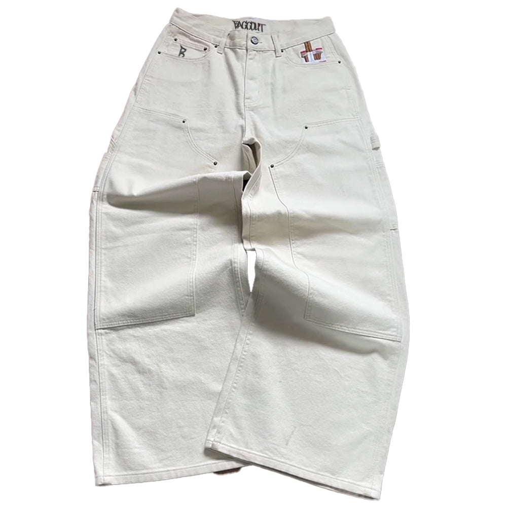 BAGGOUT Cigarette Embroidery Jeans