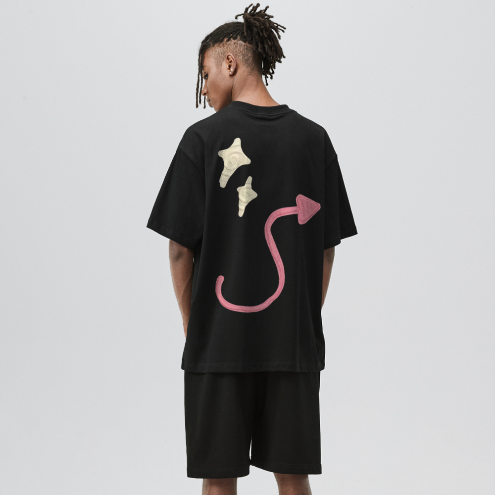 Dark Skull Star Print T-Shirt