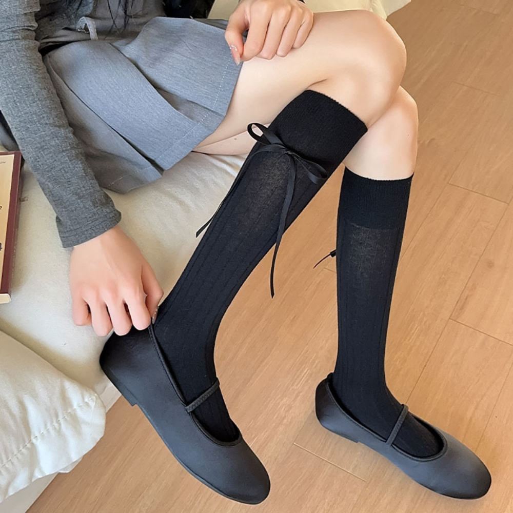 Japanese Girls Solid Color Socks