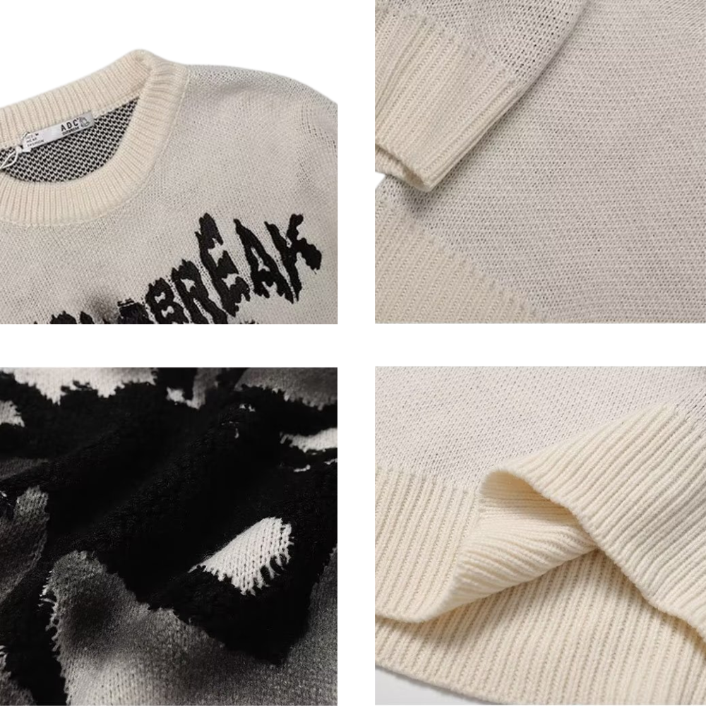 OOC' High Street Vintage Jacquard Spider Knit Sweater