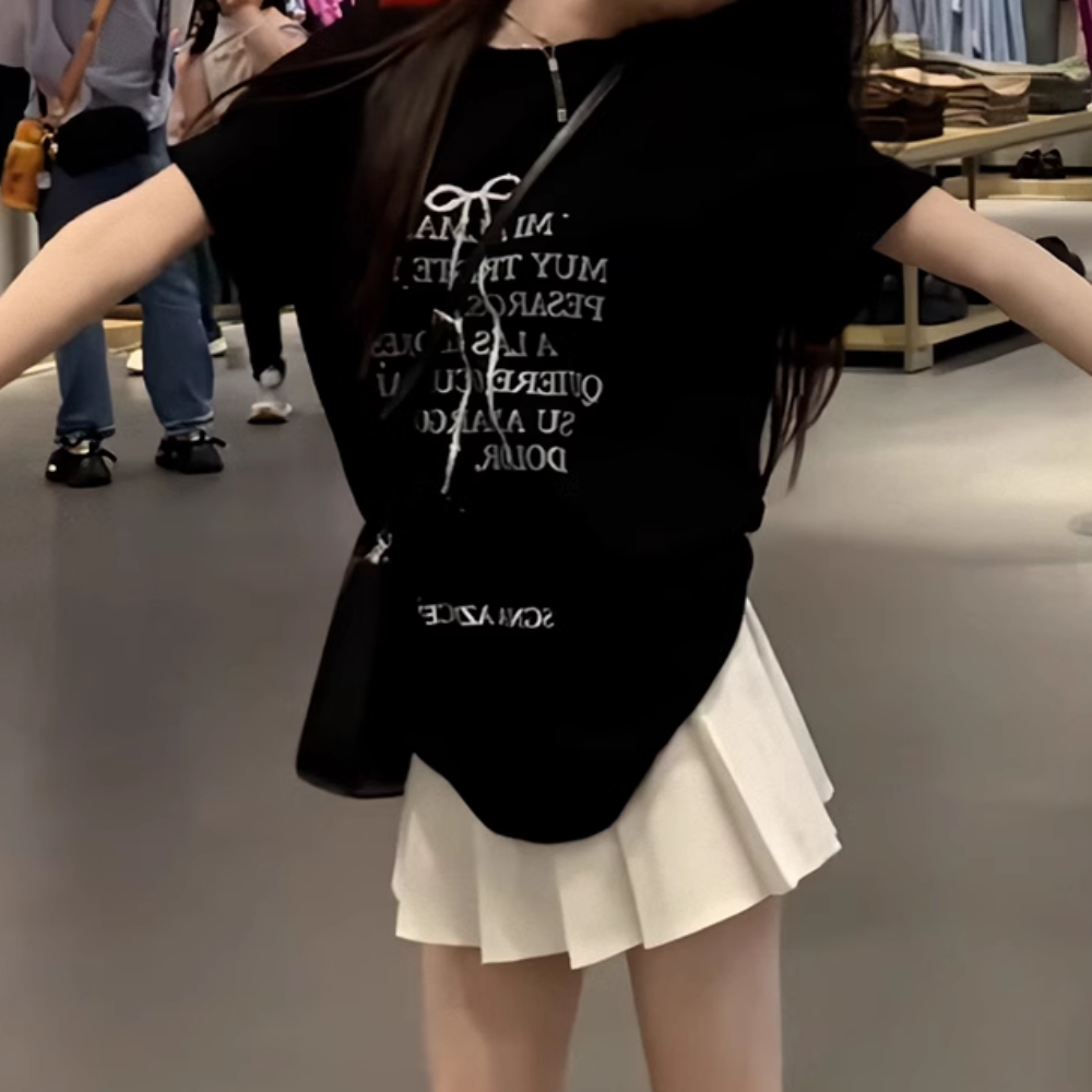 Women's Urban Lace Bow T-Shirt