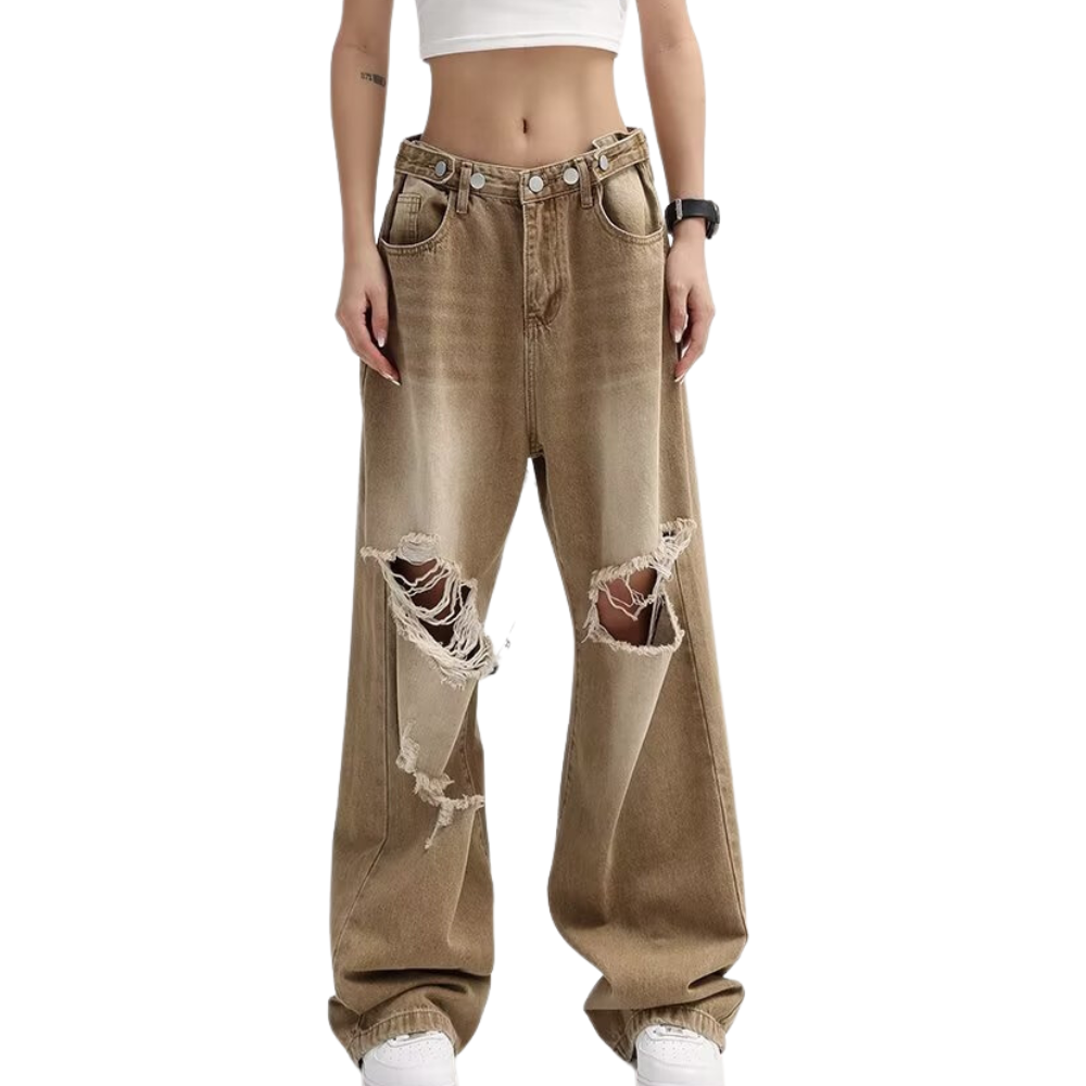 American Street Ripped Straight Jeans