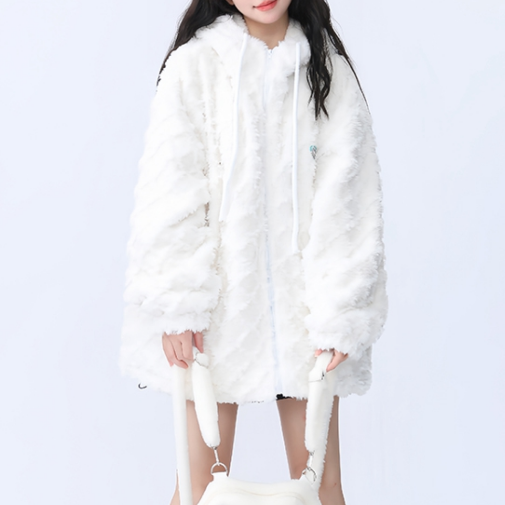 Rabbit Ears Lamb Wool Coat