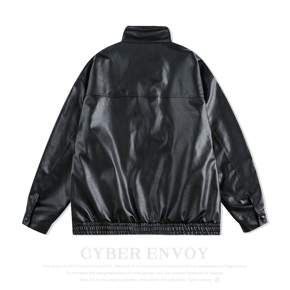 CE | Street Black Lapel Biker Jacket