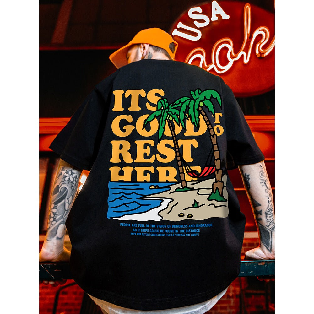 Street Philanthropist Summer Vacation Trends ins Short Sleeves