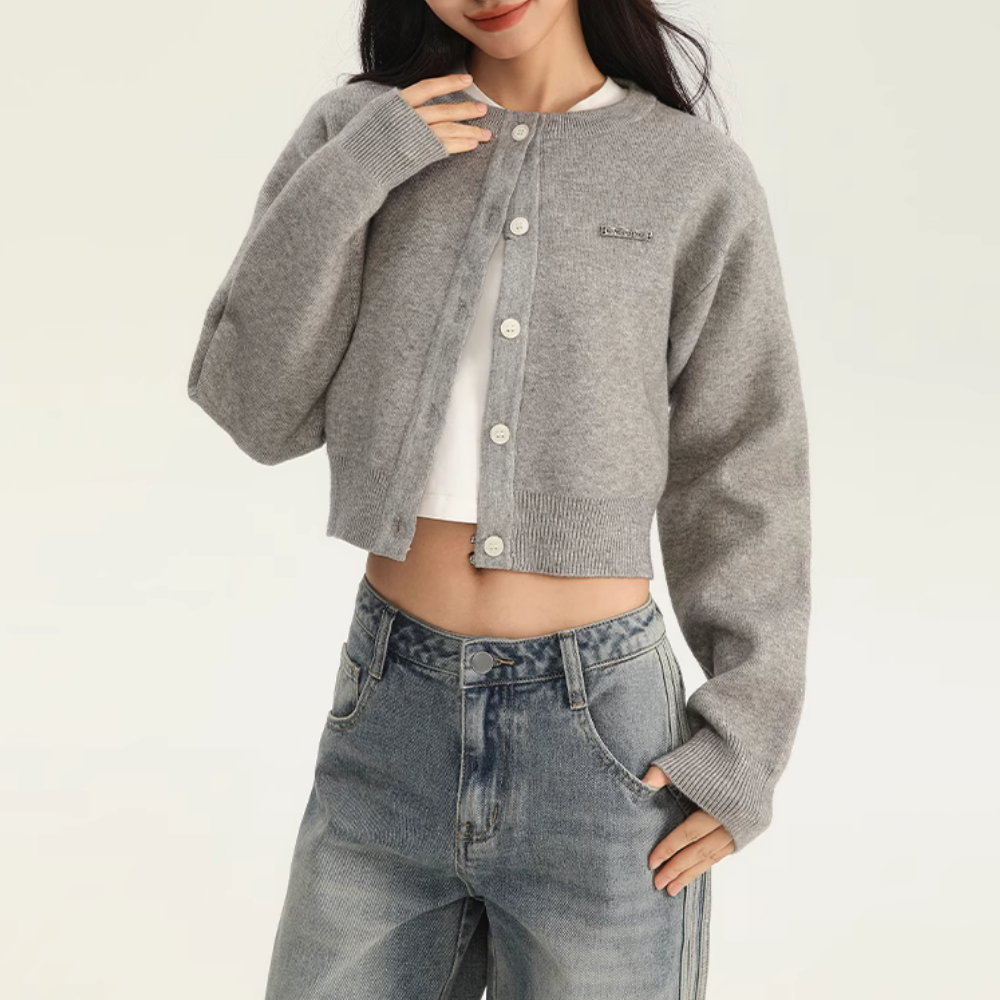 Women's Preppy Versatile Knitted Cardigan