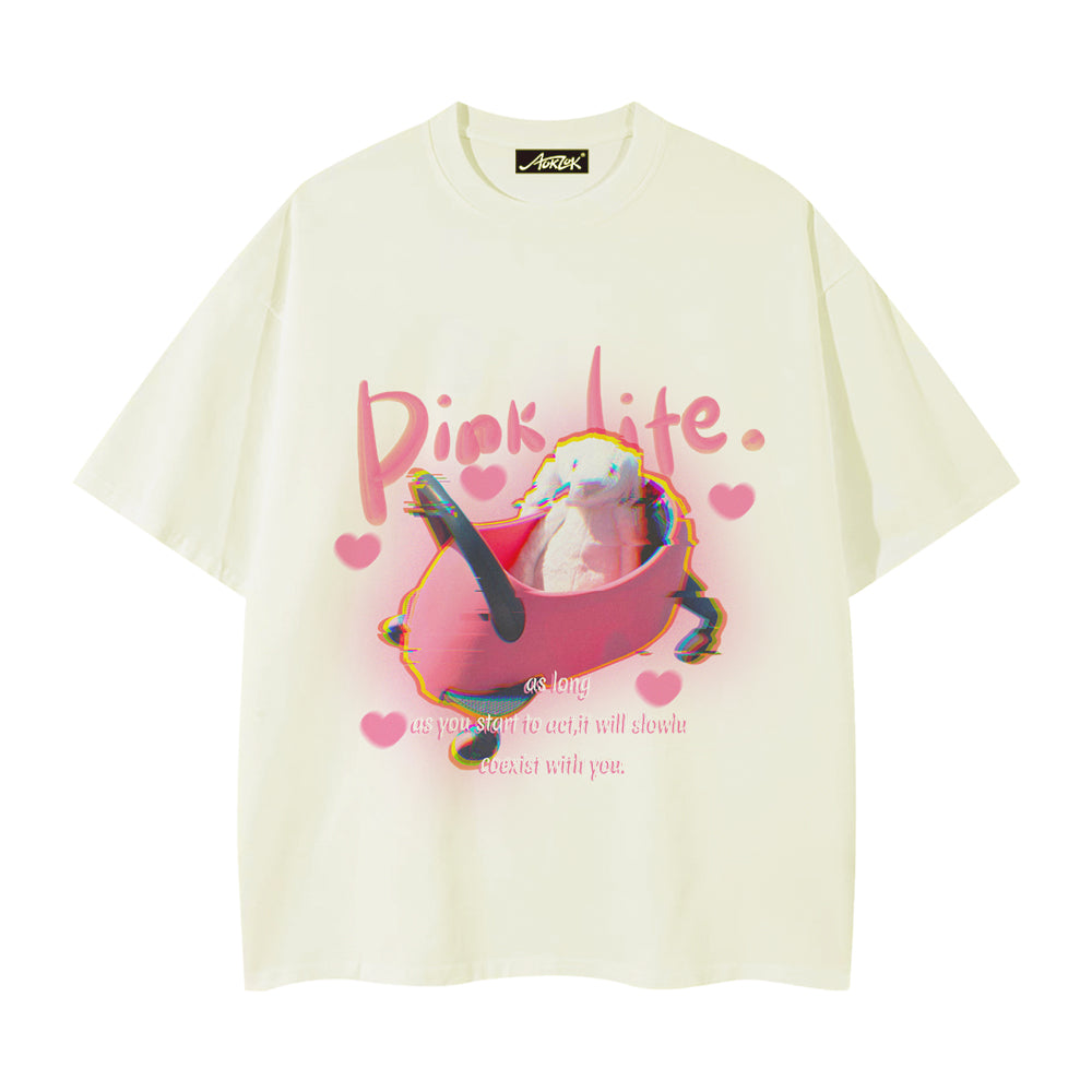 Pink Life Bunny T-shirt