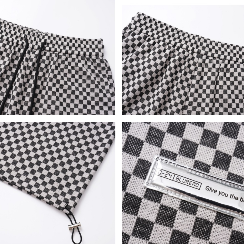 Vintage Checkerboard Jacquard Sweatpants