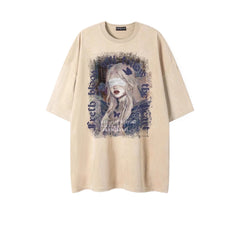 Street Philanthropist American Vintage Character Print Short Sleeve Details
