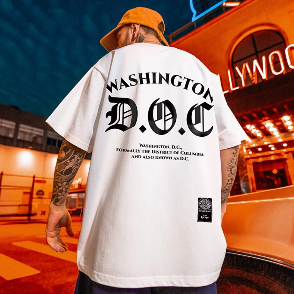 Street Philanthropist Trend Short Sleeve Letter T-Shirt Men