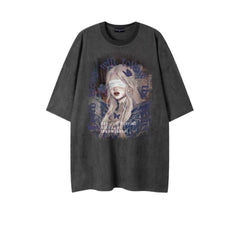 Street Philanthropist American Vintage Character Print Short Sleeve Details