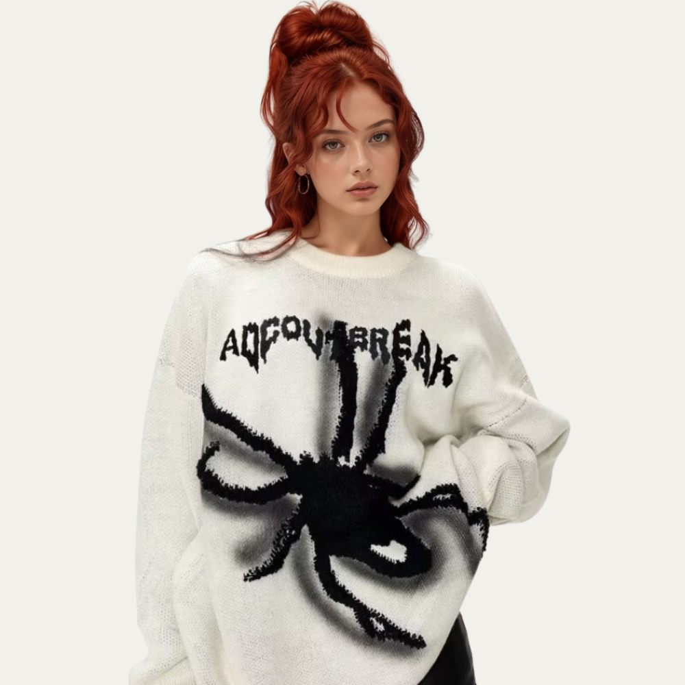 OOC' High Street Vintage Jacquard Spider Knit Sweater