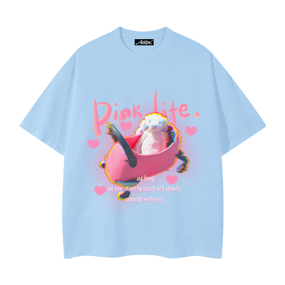 Pink Life Bunny T-shirt