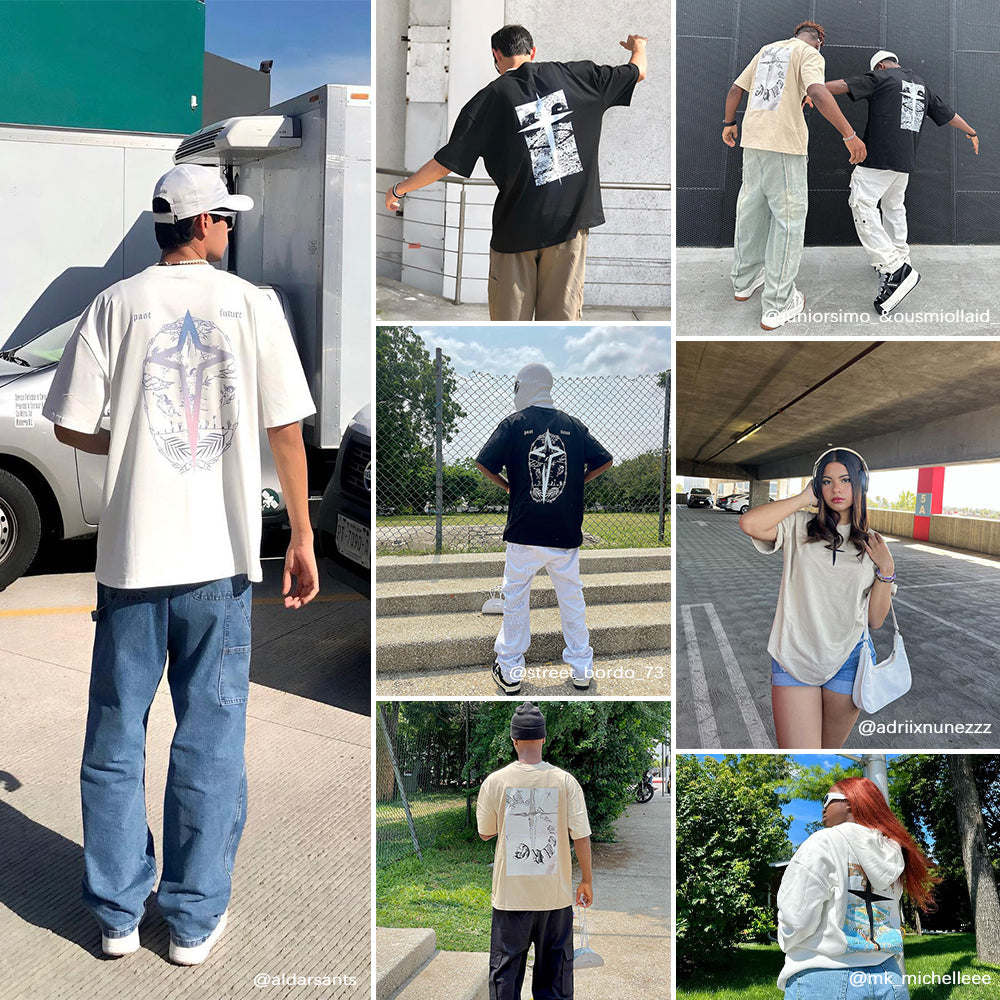 Past Future | Street Corrosion Stars Couple T-shirt