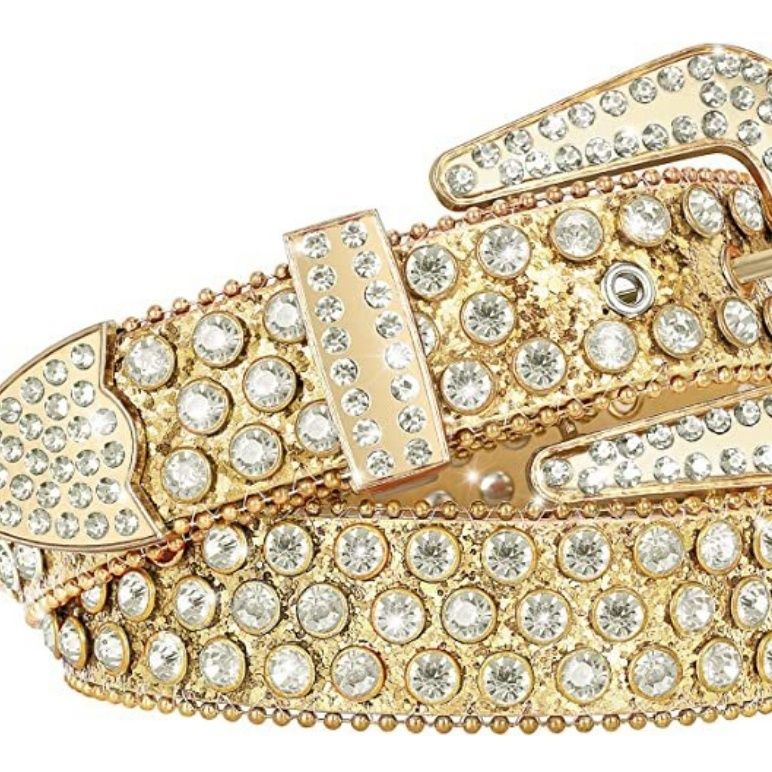 LoopStone Punk Burst Flash Rhinestone Versatile Rivet Belt