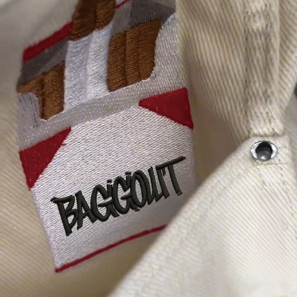 BAGGOUT Cigarette Embroidery Jeans