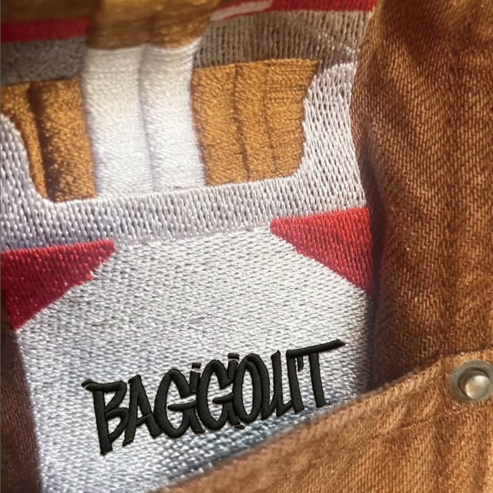 BAGGOUT Cigarette Embroidery Jeans