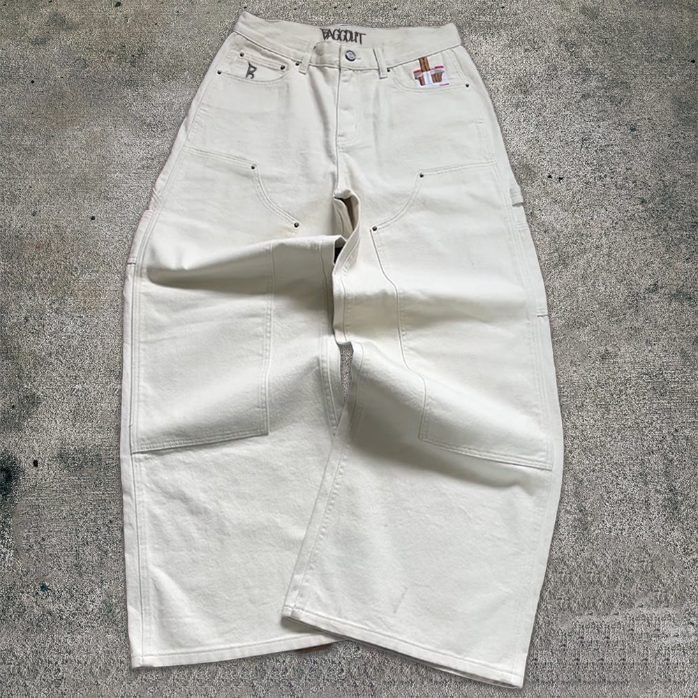 BAGGOUT Cigarette Embroidery Jeans