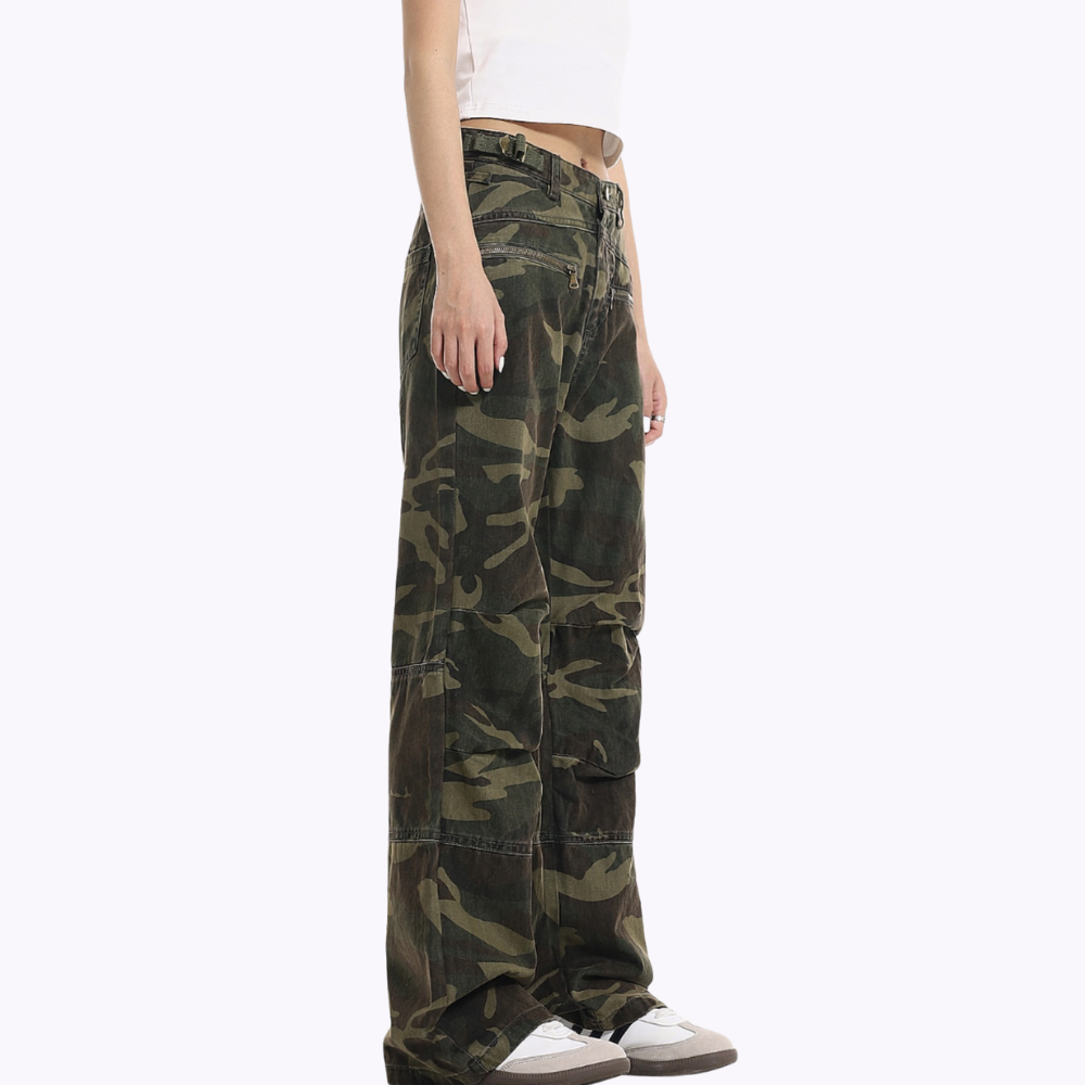 DF|Camo Zip Pockets Jeans