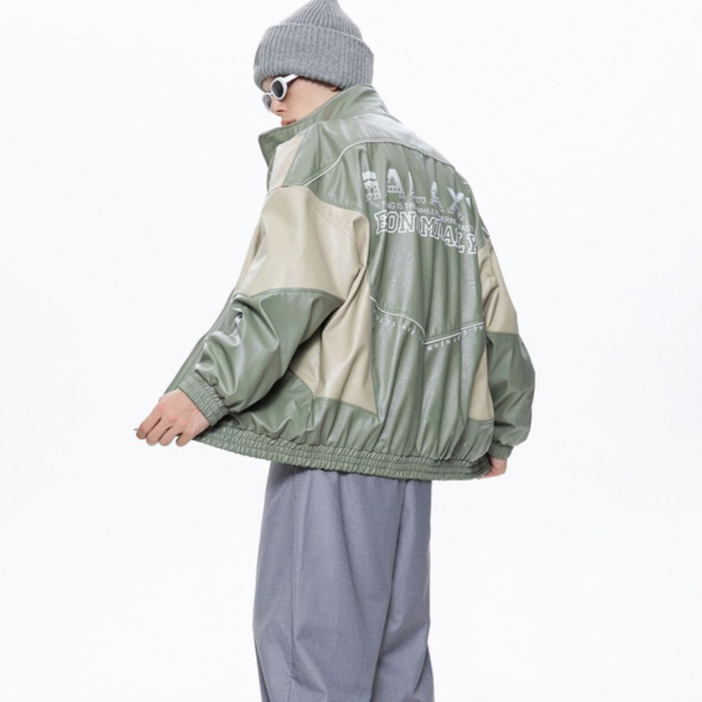 Urban Paneled PU Jacket