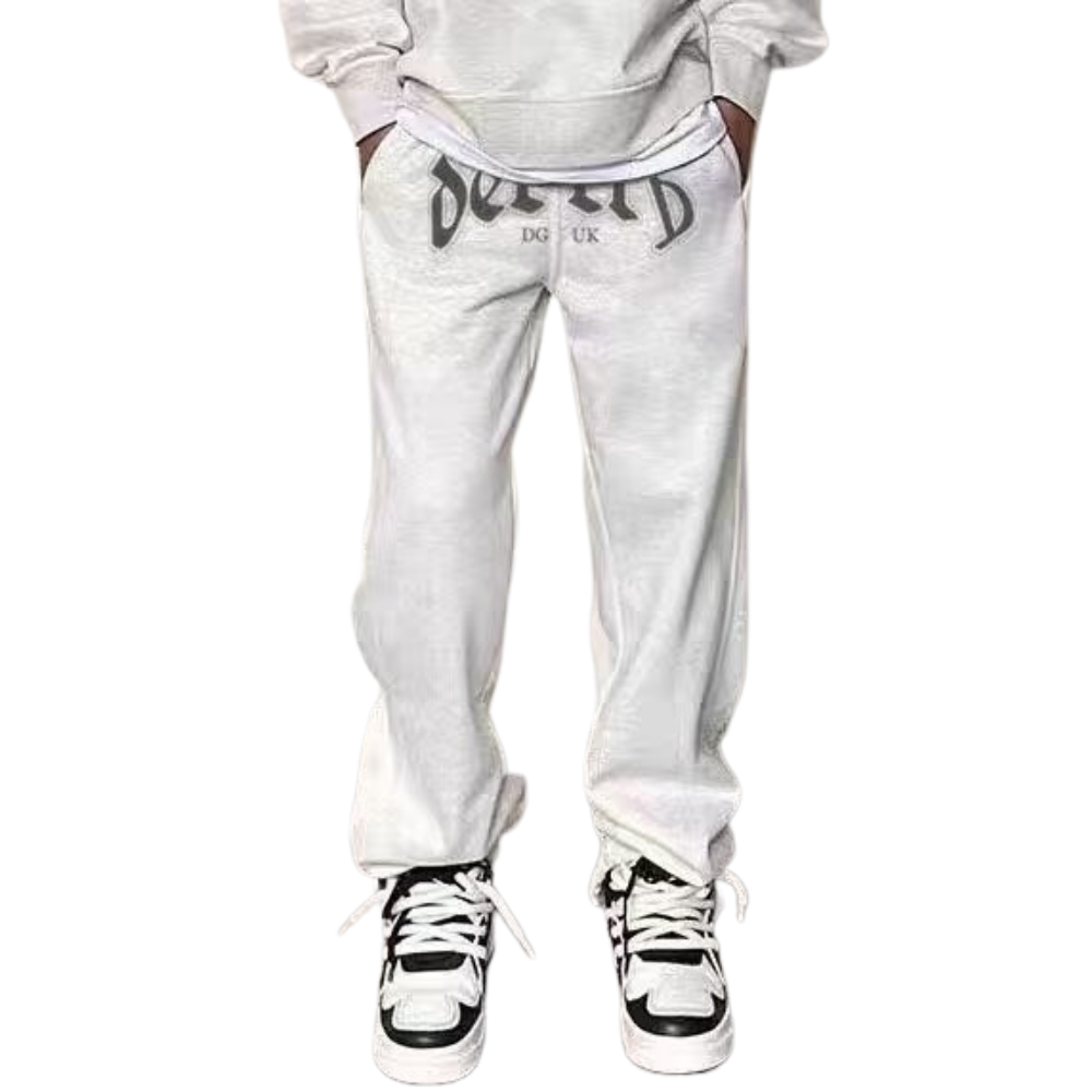 Casual Straight Lettered Sweatpants