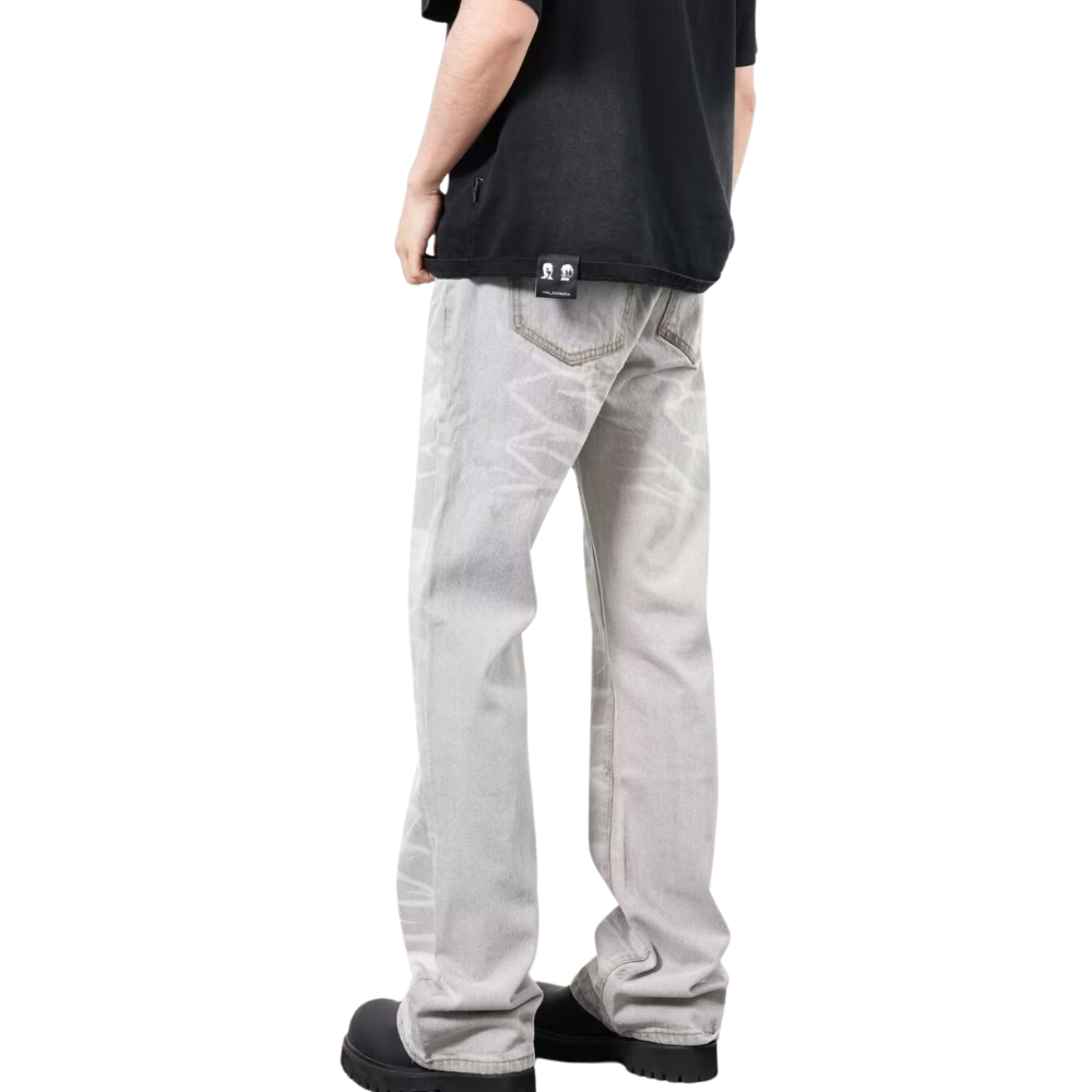 DF|Smoky Grey Lightning Texture Jeans