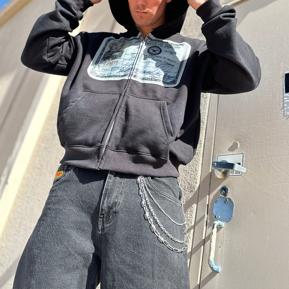 Evokyn Washed Vintage Marilyn ID Zip Hoodie