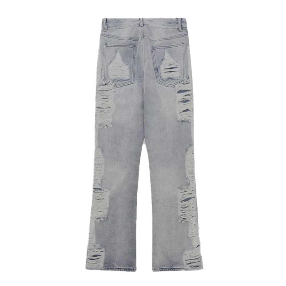 PM | Street Side Ripped Straight Jeans