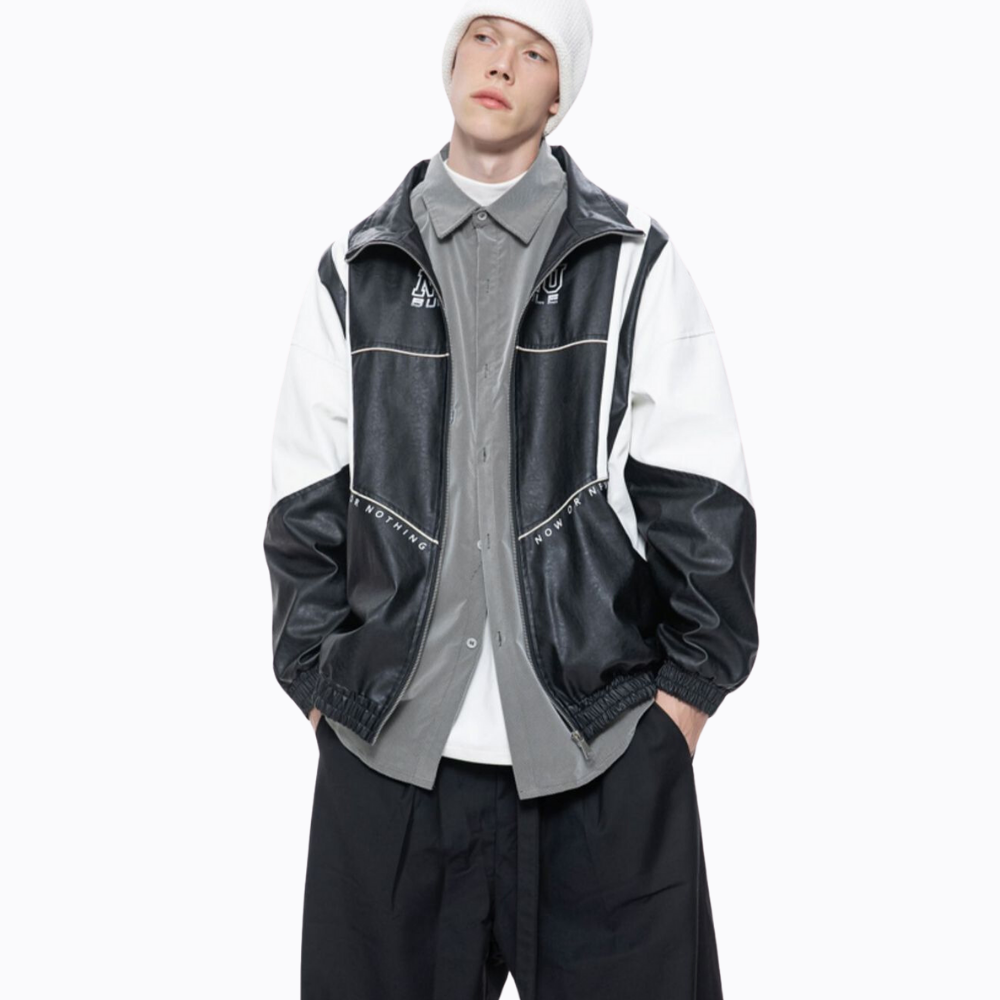 Urban Paneled PU Jacket