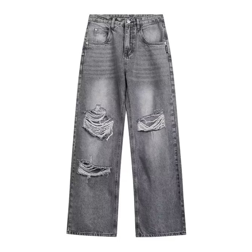 American Street Ripped Straight Jeans