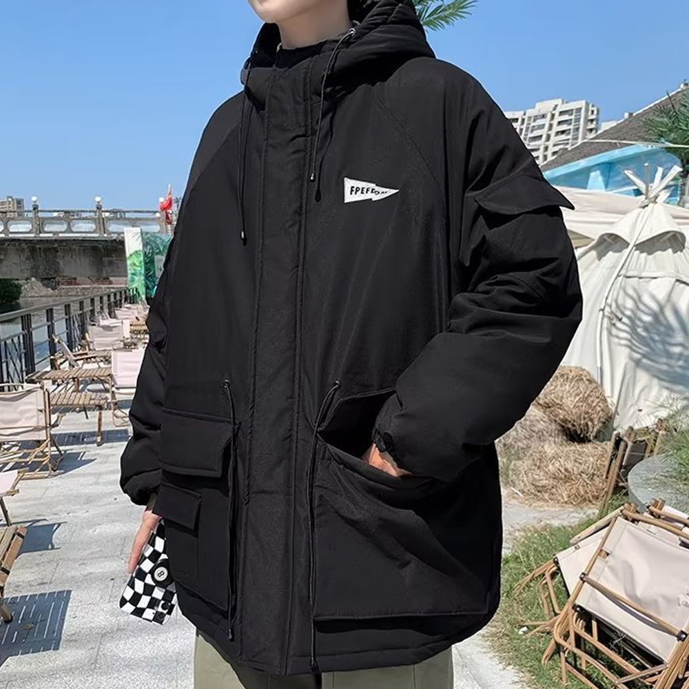 retro Japanese  Thickened Workwear Style Coat