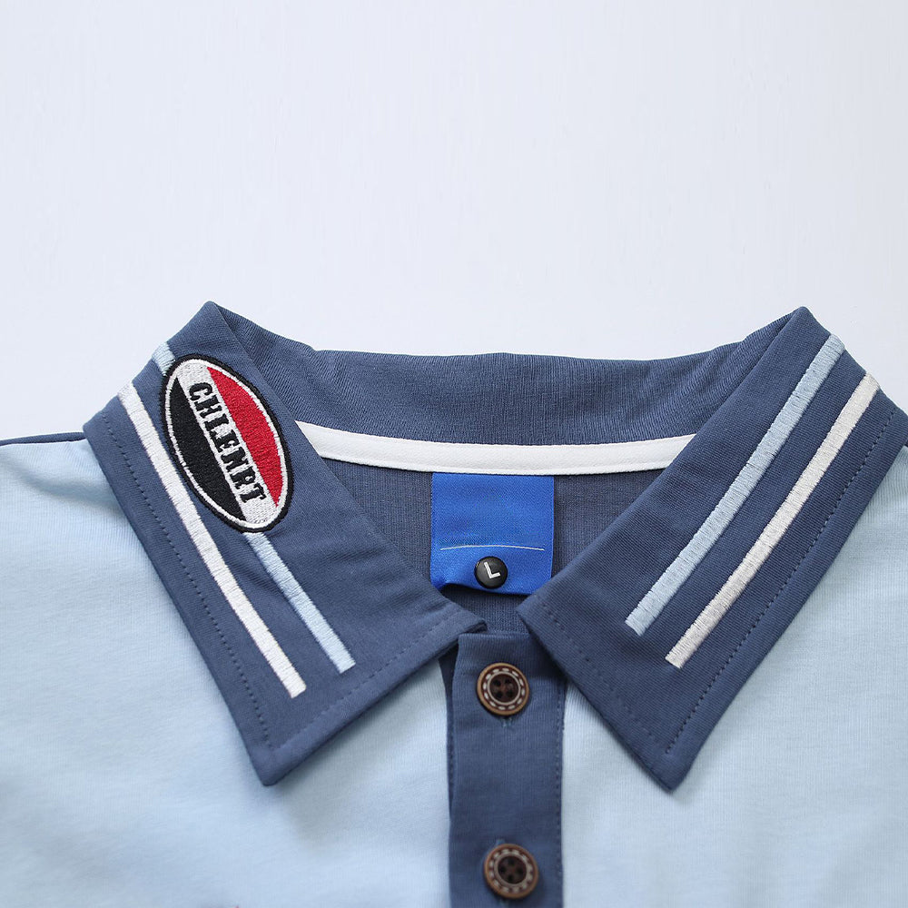 Evokyn Cartoon Patchwork Polo Shirt