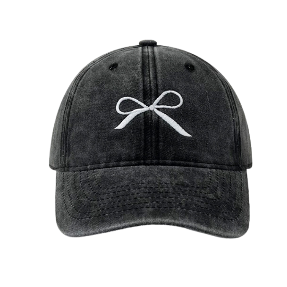 Simple Bow Embroidery Hat