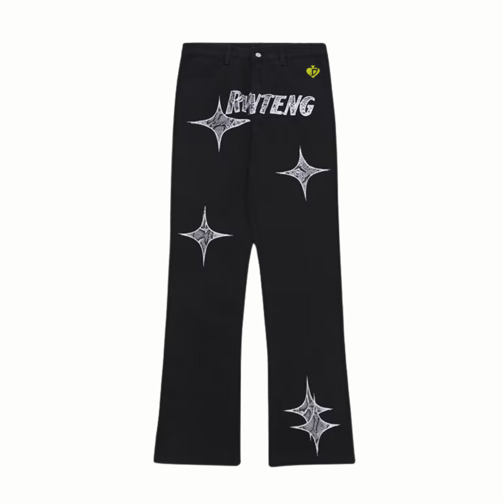 DF| Star Sequin Patch Jeans