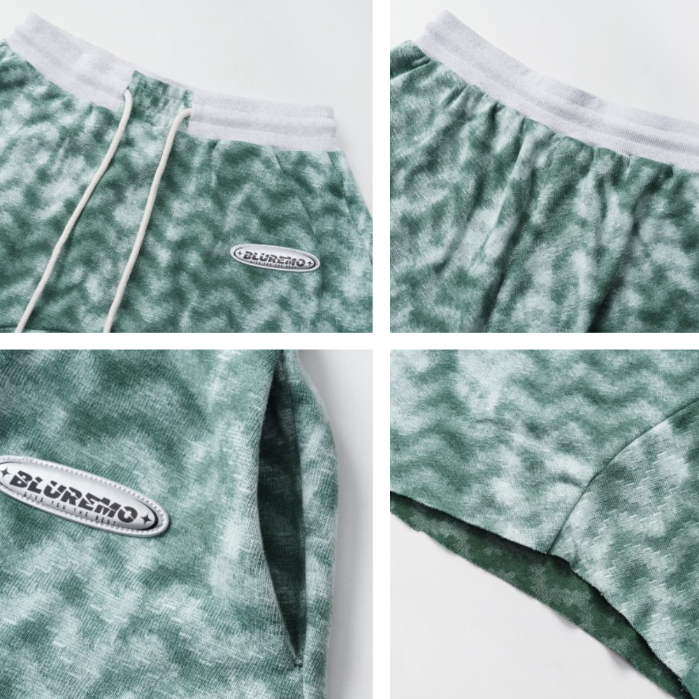 Fashionable Rhombus Corrugated Shorts