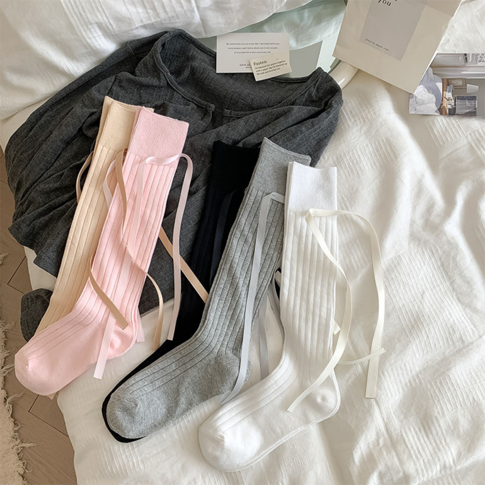 Japanese Girls Solid Color Socks