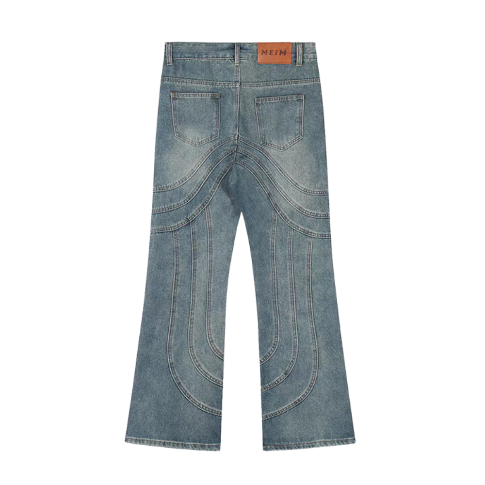 3D Cut Ink Splash Jeans