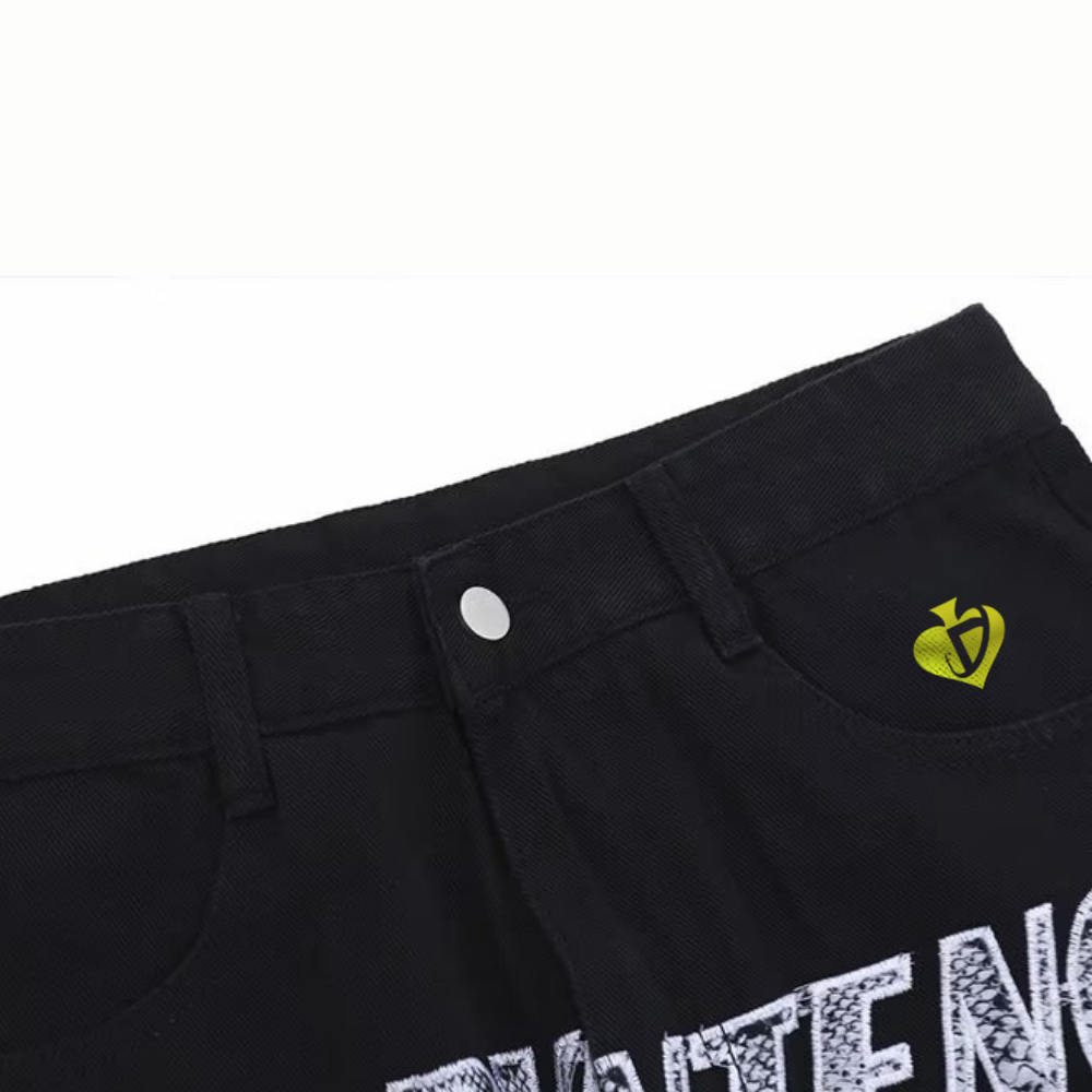 DF| Star Sequin Patch Jeans