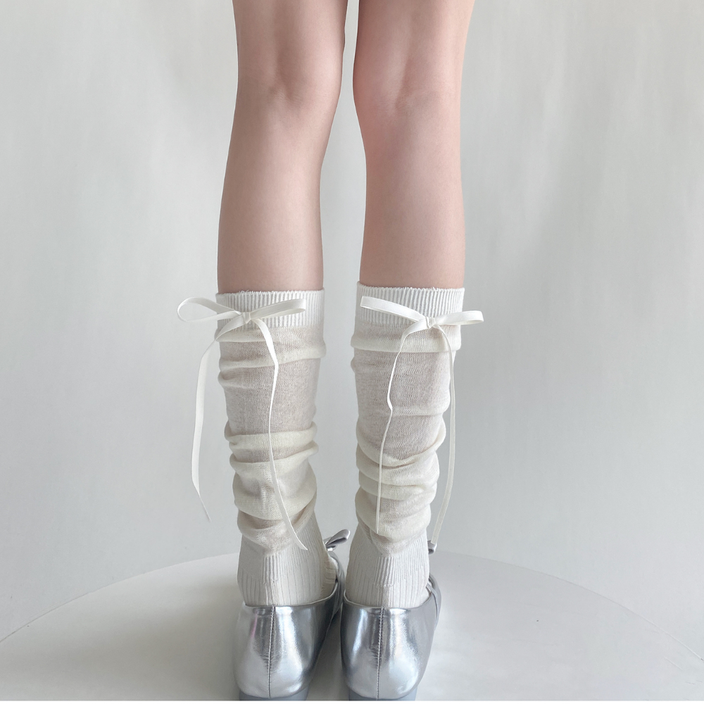Summer Bow Calf Socks