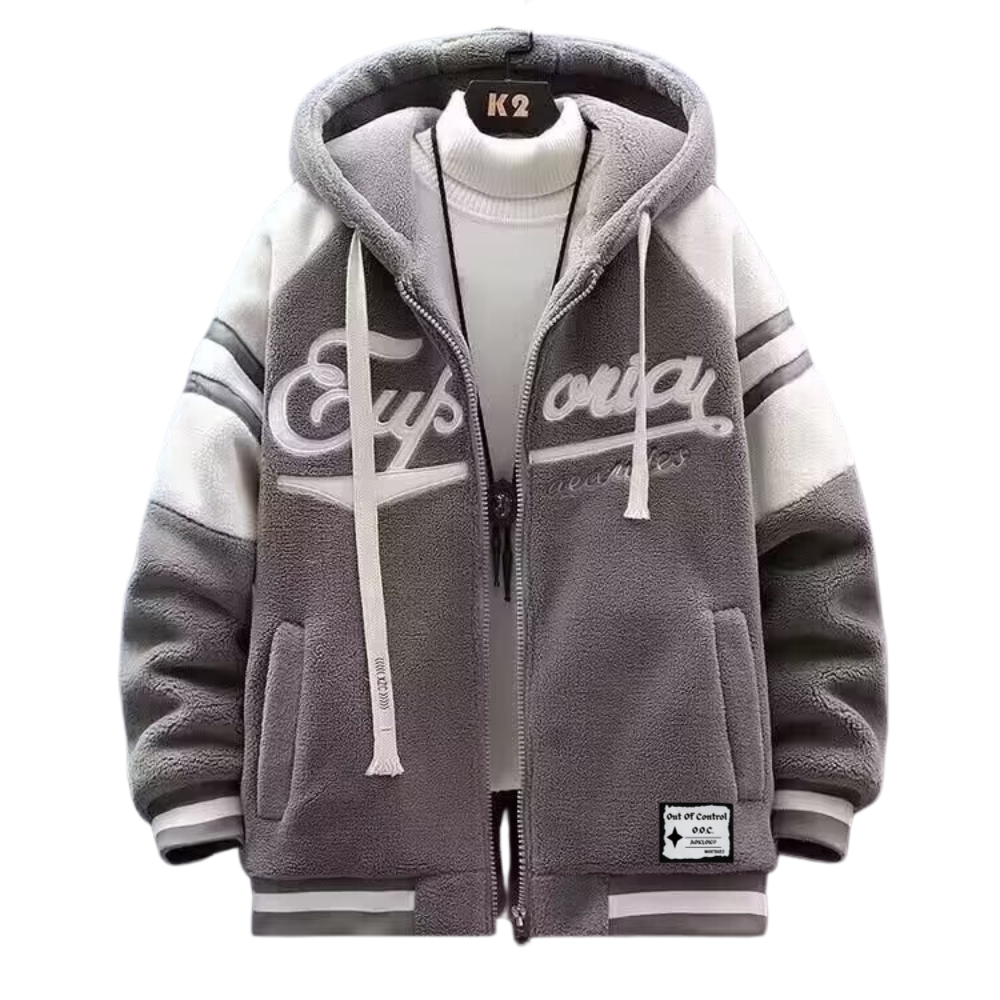 OOC' Casual Vintage Sherpa Hooded Coat