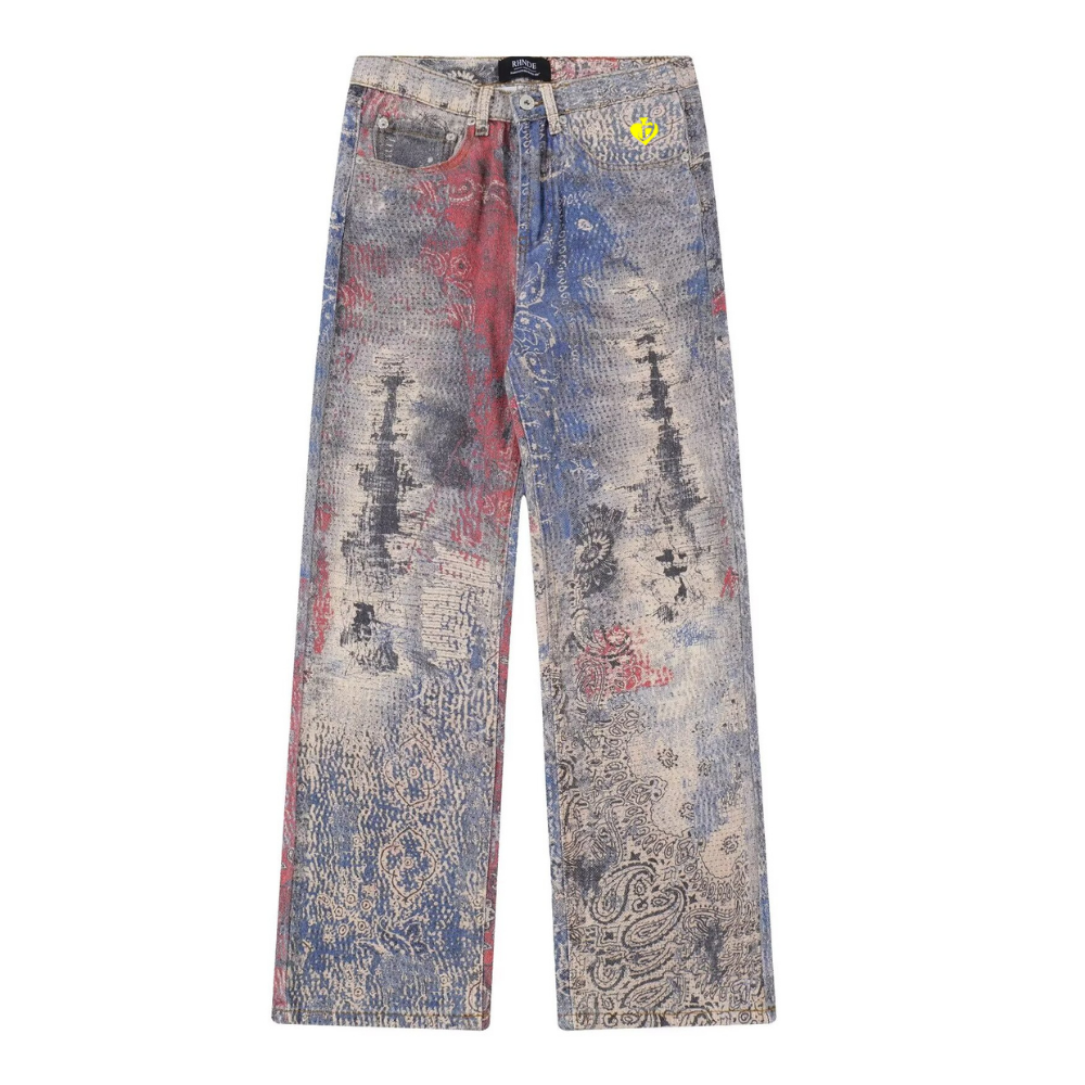 DF |Vibe Paisley Digital Print Jeans