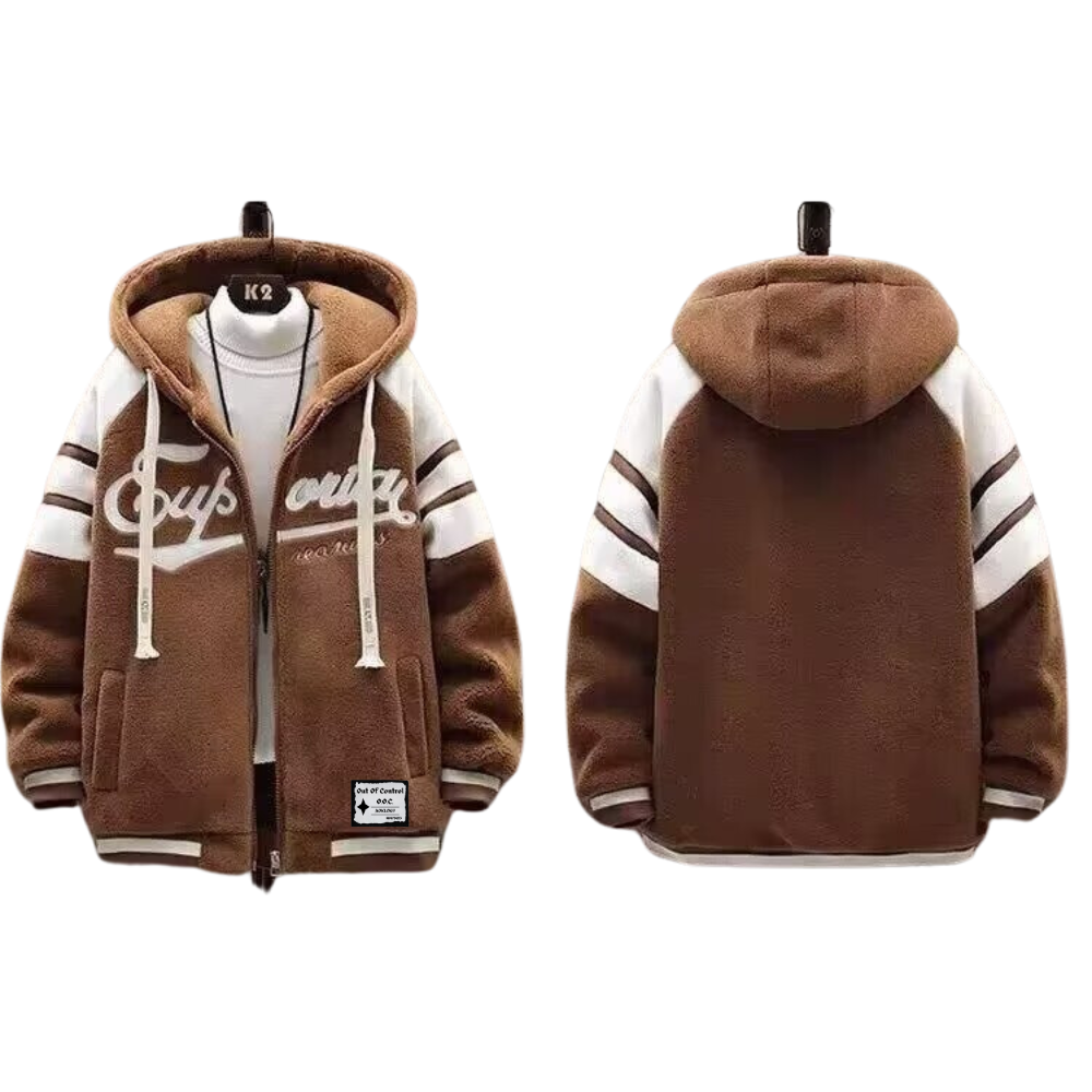 OOC' Casual Vintage Sherpa Hooded Coat