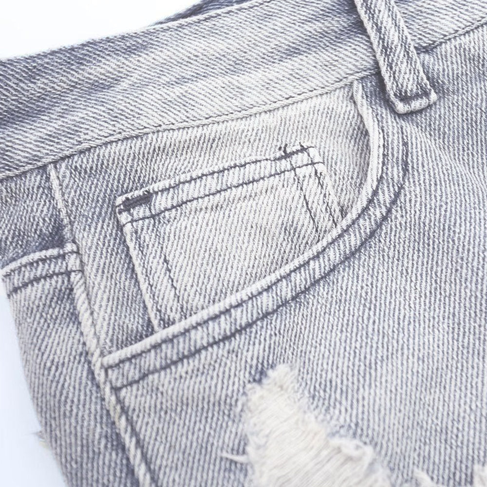 PM | Street Side Ripped Straight Jeans