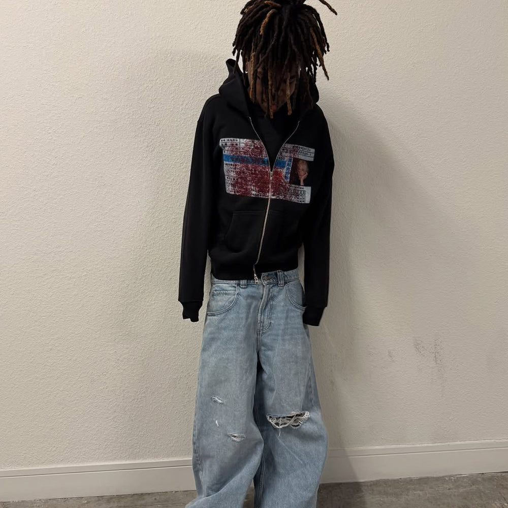 Evokyn Bloody NETT ID Zip Hoodie