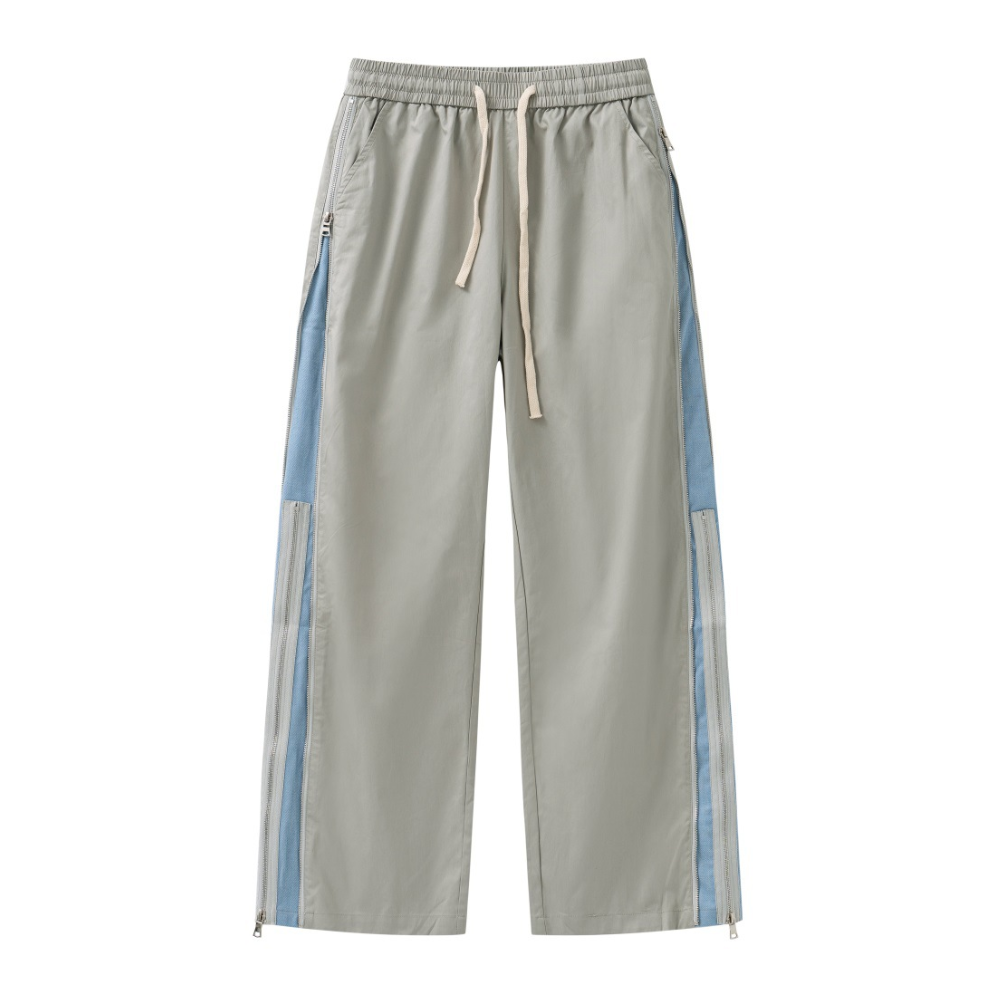 High Street Double Zip Loose Sweatpants