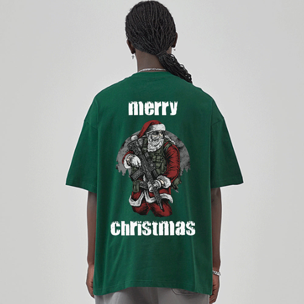 Retro Fighting Santa T-Shirt