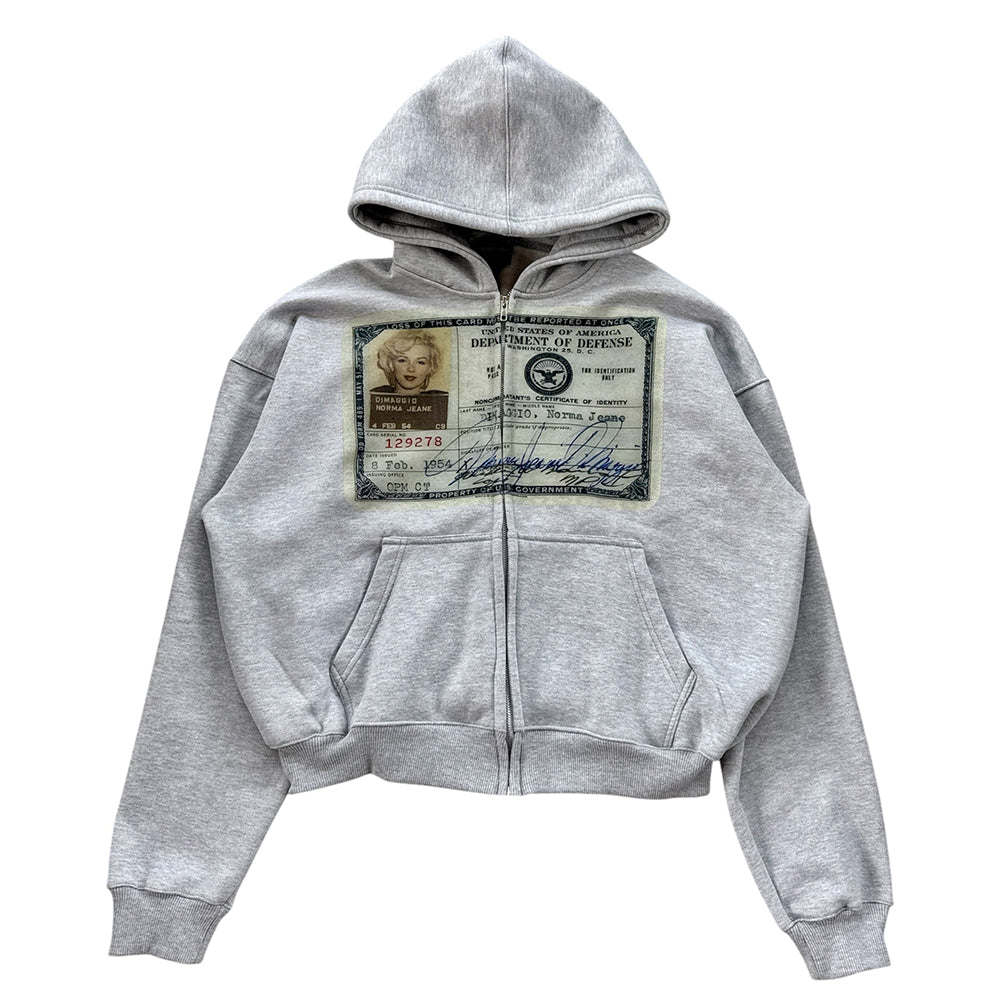 Evokyn Washed Vintage Marilyn ID Zip Hoodie