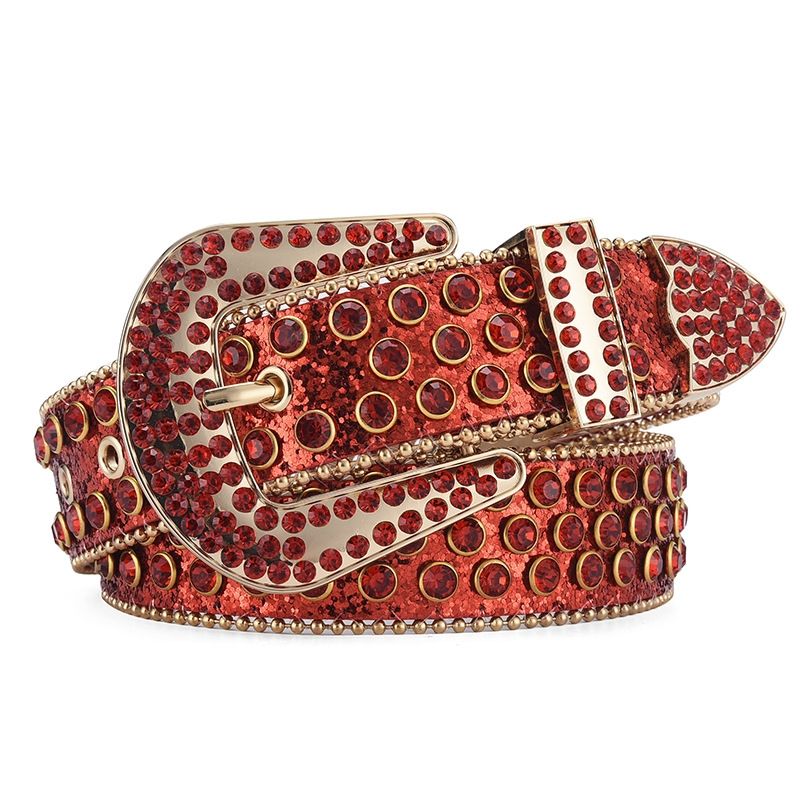 LoopStone Punk Burst Flash Rhinestone Versatile Rivet Belt