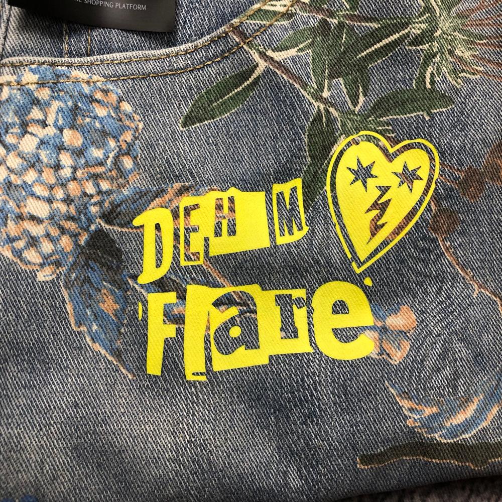 DF High Street Floral Print Wide Leg Jeans