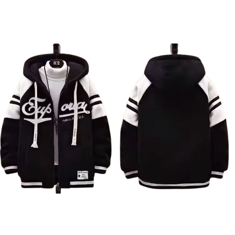 OOC' Casual Vintage Sherpa Hooded Coat